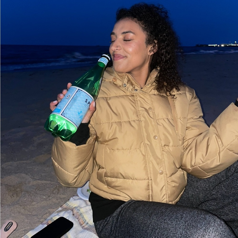 Yellow/Gold puffer jacket